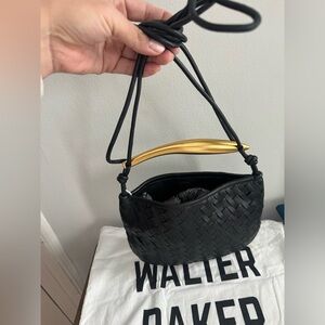 Walter Baker Black and Gold Woven Women's Bag